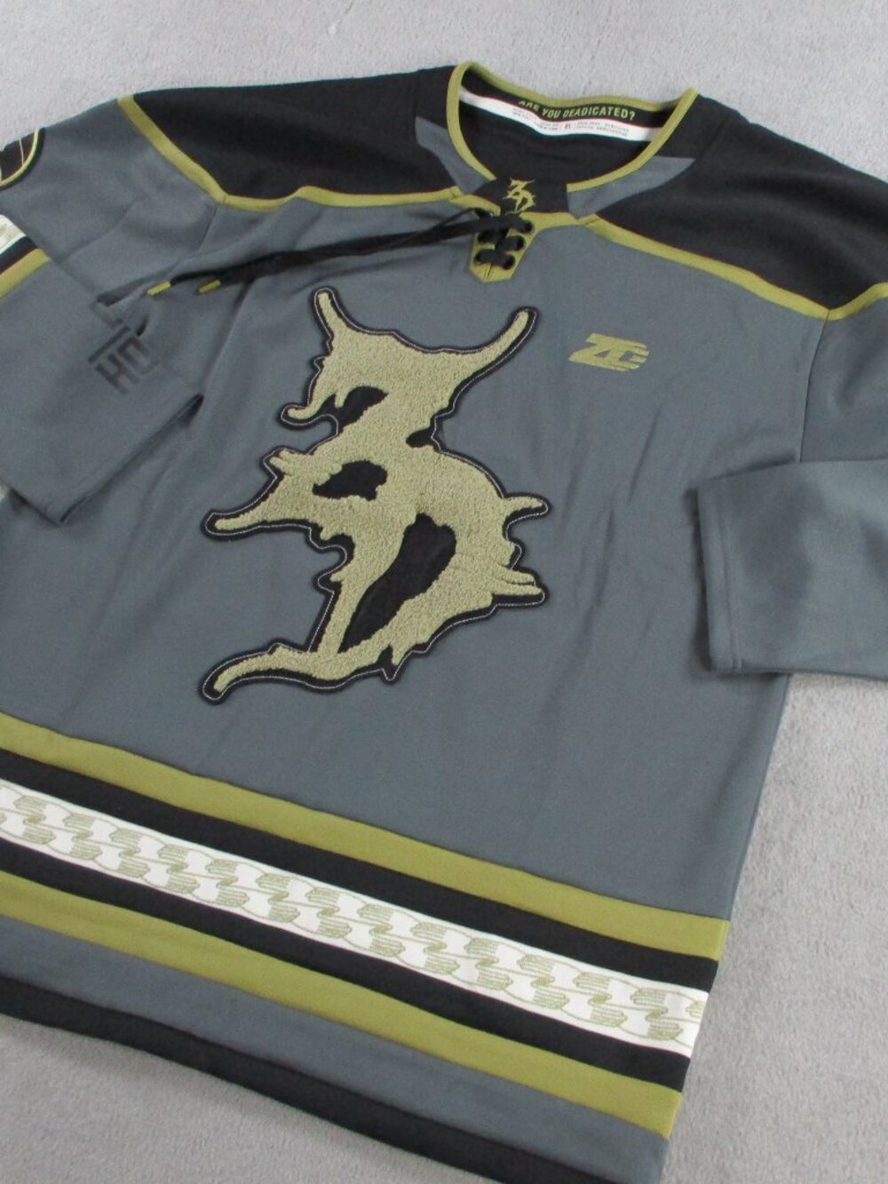 Zeds Dead Royale Charcoal Jersey Mens XL 2025 Hockey Style Streetwear NWOT - Picture 2 of 11